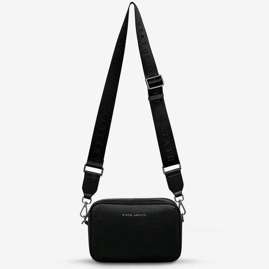 Status Anxiety Plunder Bag Black with Webbed Strap