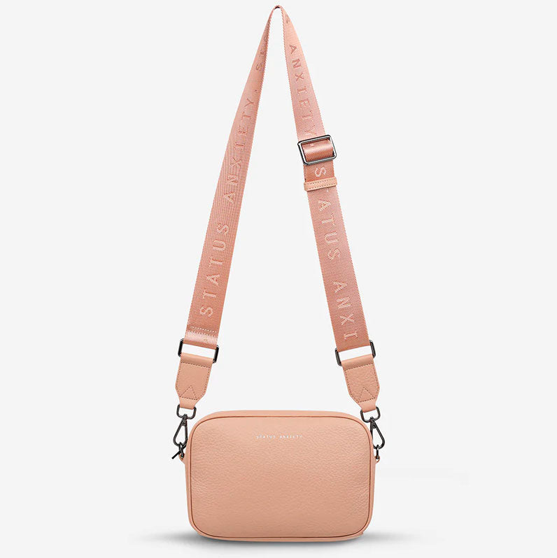 Status Anxiety Plunder Bag Pink with Webbed Strap