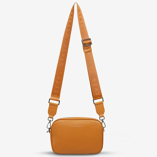 Status Anxiety Plunder Bag Tan with Webbed Strap