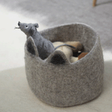 Muskhane Kitty Pasu Basket Light Stone
